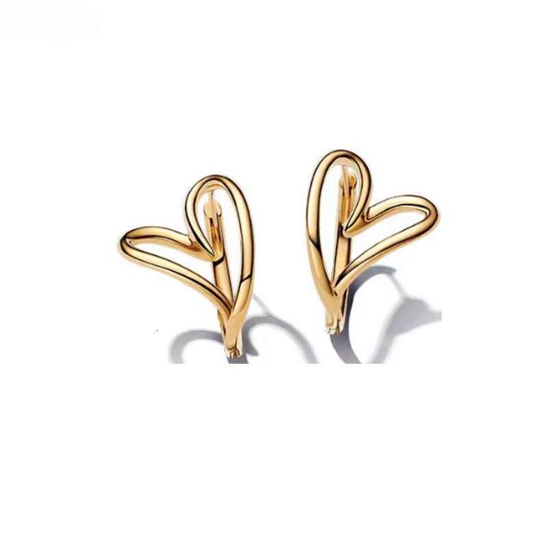 Fashion Women Girls Sier Rose Gold Stainless Steel Zircon White Pearl Candy Letter Heart Moon Tree Hoop Earrings Jewelry