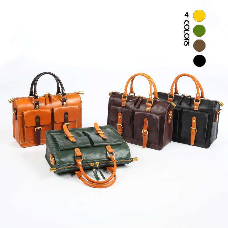 2025 New College Style Messenger Crossbody Genuine Leather Women's Bag, Vegetable Tanned Cowhide Hand Pulled Pattern Handmade Bag