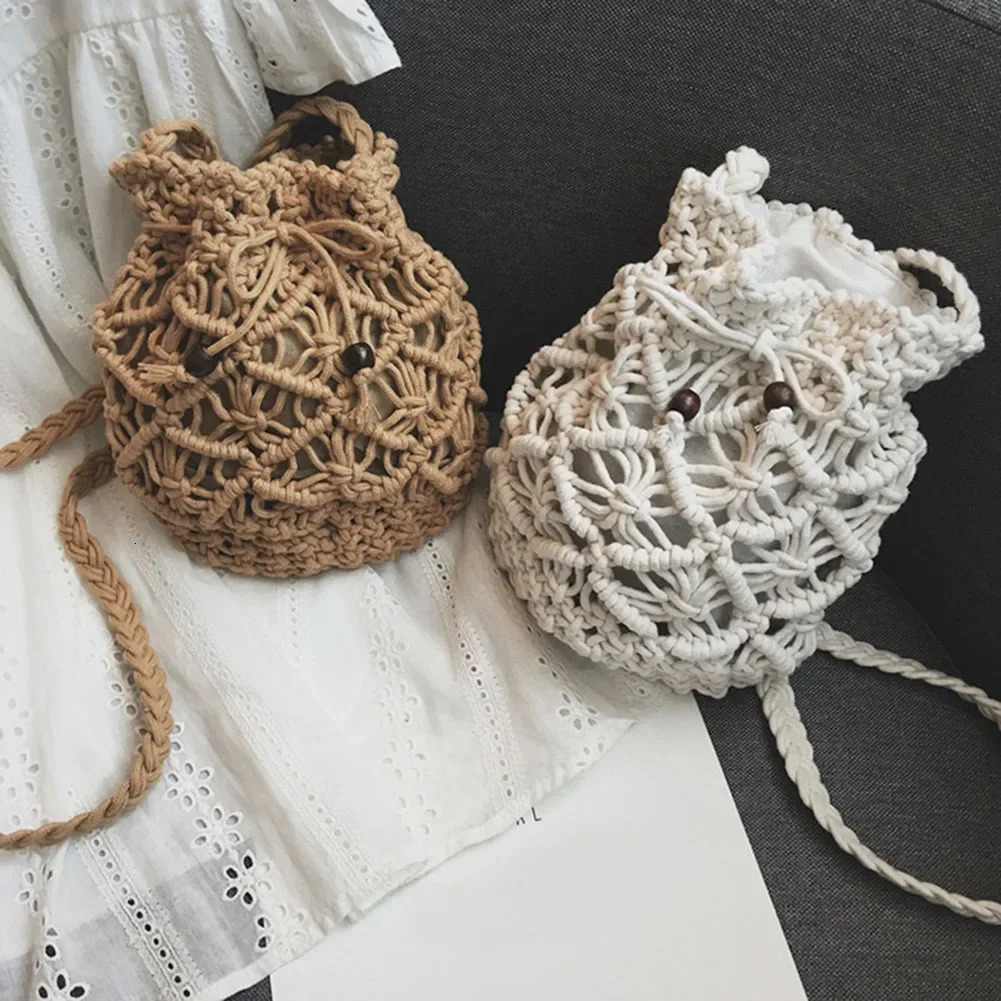 Summer Fashion Handmade Bucket Bags for Women Shoulder Crossbody Bag Female Handbag 250514