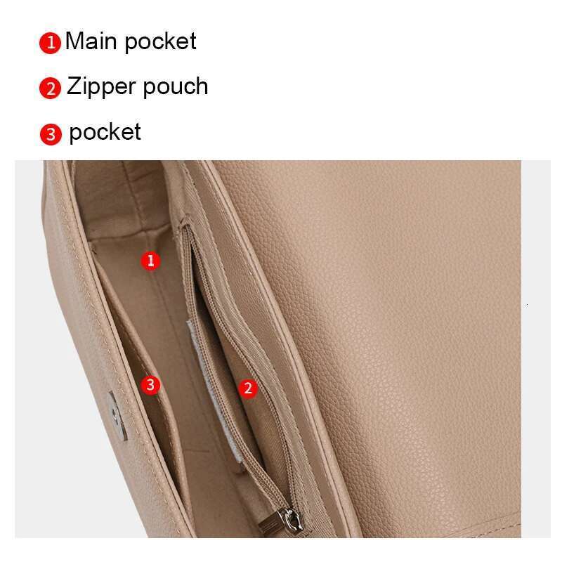 Aidrani Soft genuine leather handbag 2025 new storage design detachable strap cross-body single shoulder