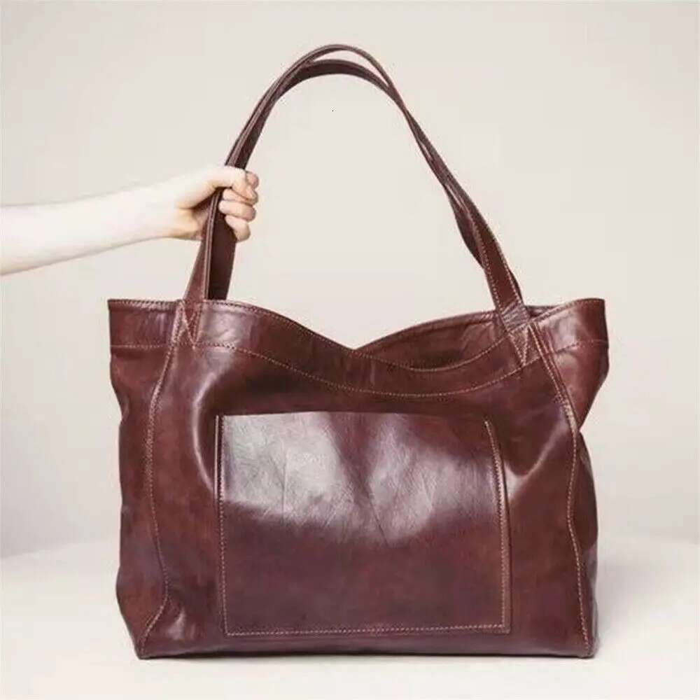 Oversized Handbags For Women Designer Soft PU Leather Shoulder Purse Shopper Bags Female Vintage Large Capacity Tote Bag