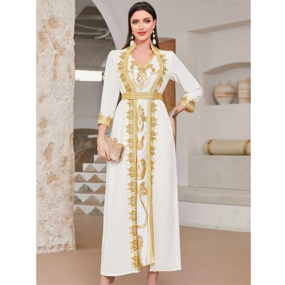 Luxury Party Evening Morocco Elegant Women Muslim Abaya Lace Sequins Long Maxi Dress Turkey Arabic Dubai Kaftan Vestido Party X250514