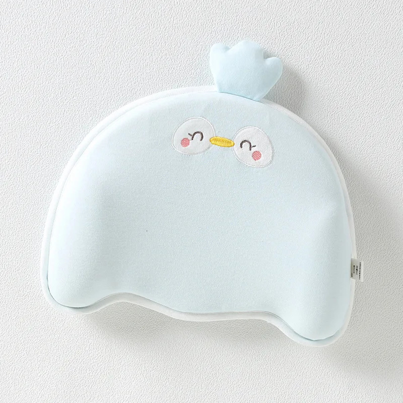 born Baby Pure Cotton Cartoon Animal Soft Breathable Pillow Baby Anti Deviation Head Correction Head Shape Shaping Pillow 250514