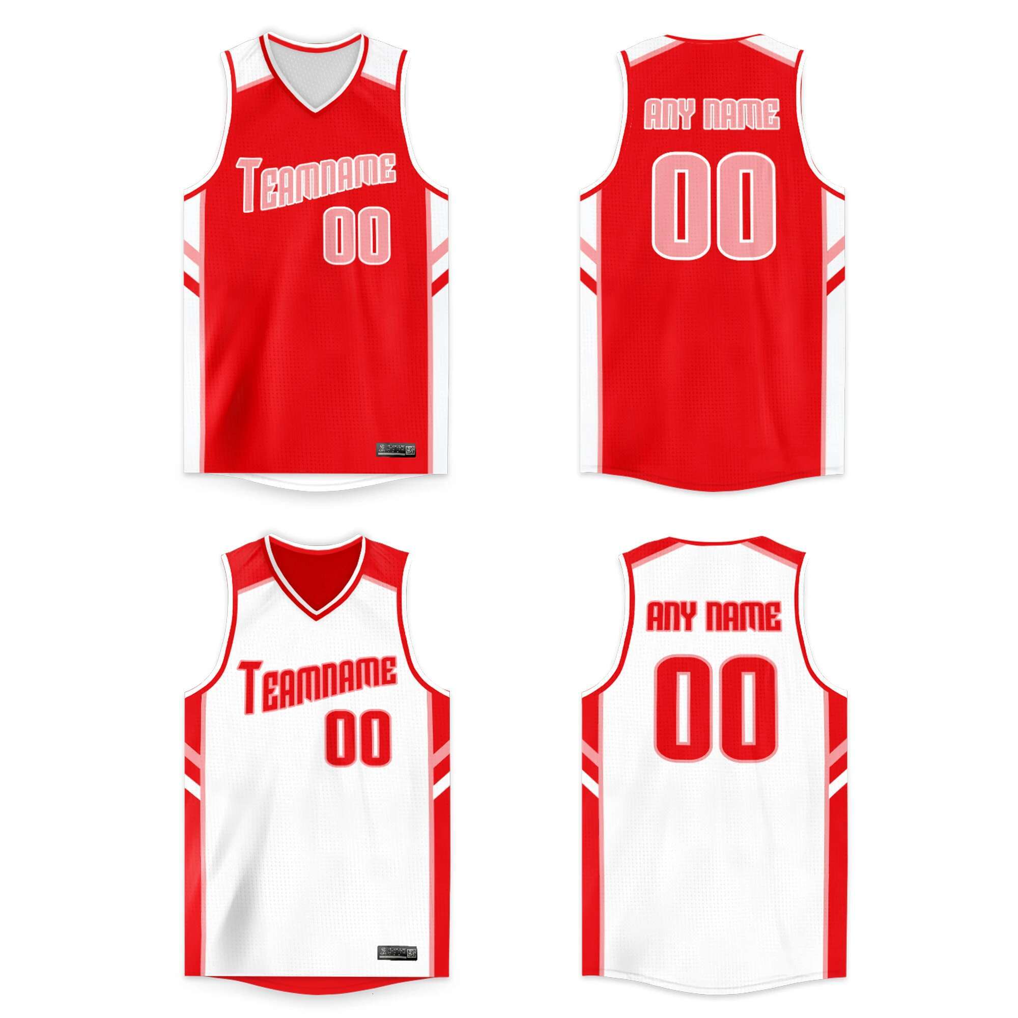 Custom Men Youth Basketball Jerseys Printed Reversible Mesh Performance Athletic Blank Team Uniforms For Sports