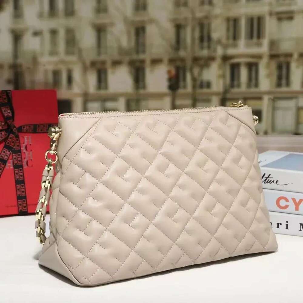 CH Metal Leather Tote Brand Designer Women's Bags Fashion Shoulder Bag Square Niche Design