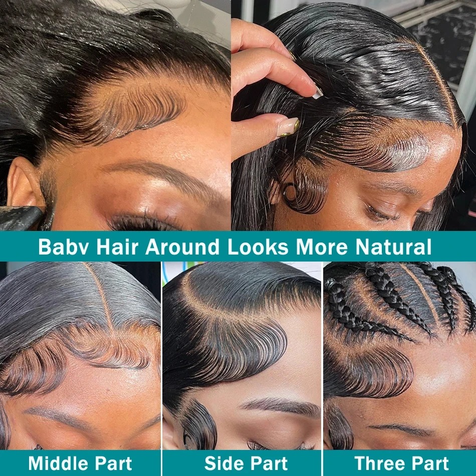 Wear Go HD 250 Density 13x6 Body Wave Lace Frontal Human Hair Wig 30 40 Inch 13x4 Lace Front Wigs Brazilian Closure Glueless Synthetic Front wigs