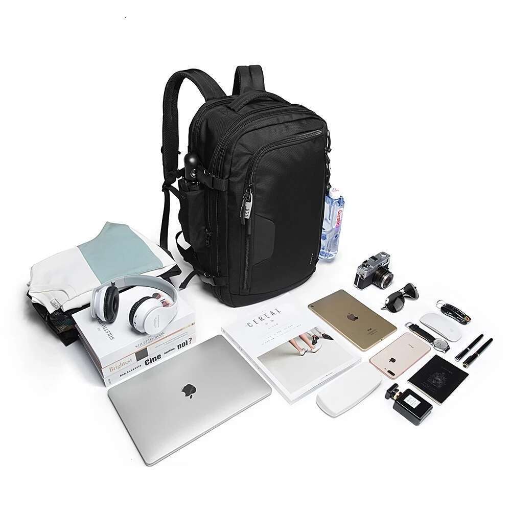 BANGE Expandable Large Capacity 15.6 inch Laptop Backpack Travel FAA Flight Approved Outdoor Bag for Men