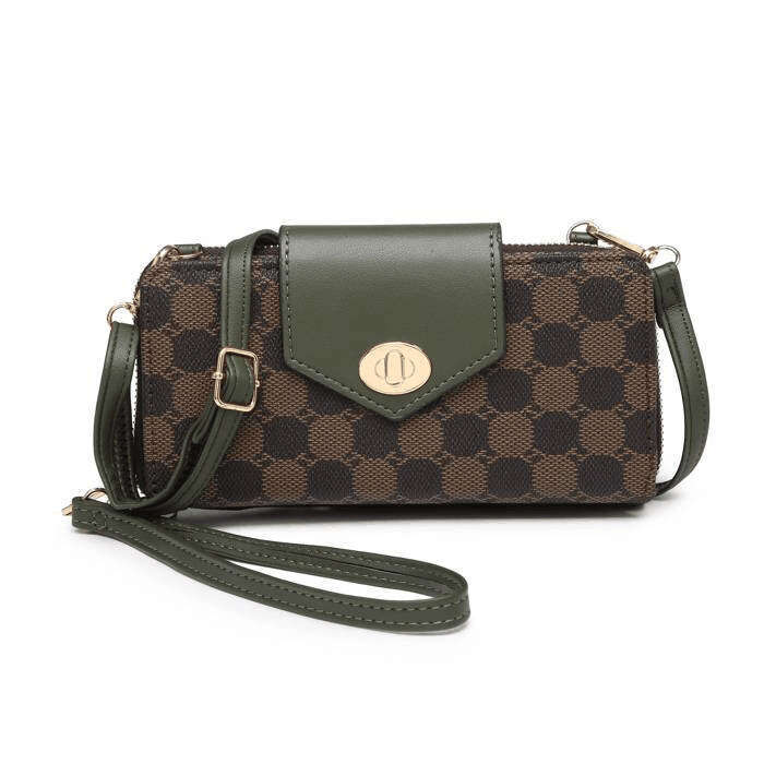 Printed Crossbody Bag 2023 New Phone Contrasting Color Shoulder Bag, Grid Versatile, Niche Texture