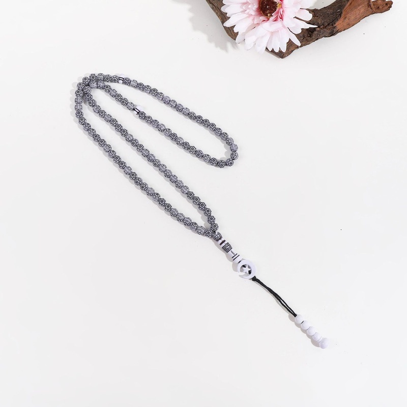 New Handstring Muslim Saudi Star Moon Imitation Wood 33 Praise Islamic Prayer Pilgrimage Beads