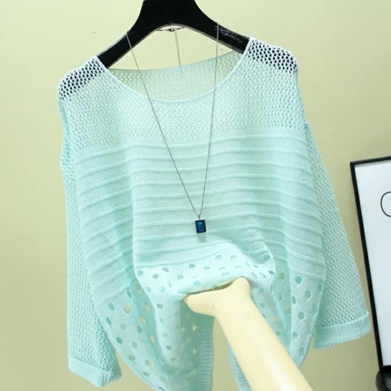 Spring and Summer Ice Silk Top Knitted Back Hollow Thin Bottom Suspender Street Womens Casual Shirt 13686 250514