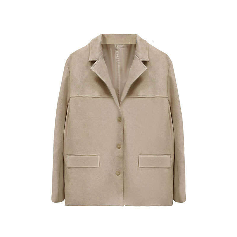 Jacket Women Tweed Jacket Designer Jacket Women 2025 New Clothing Style Womens Brown Loose Pocket Long Sleeved Suit Jacket Women Autumn Dress Women