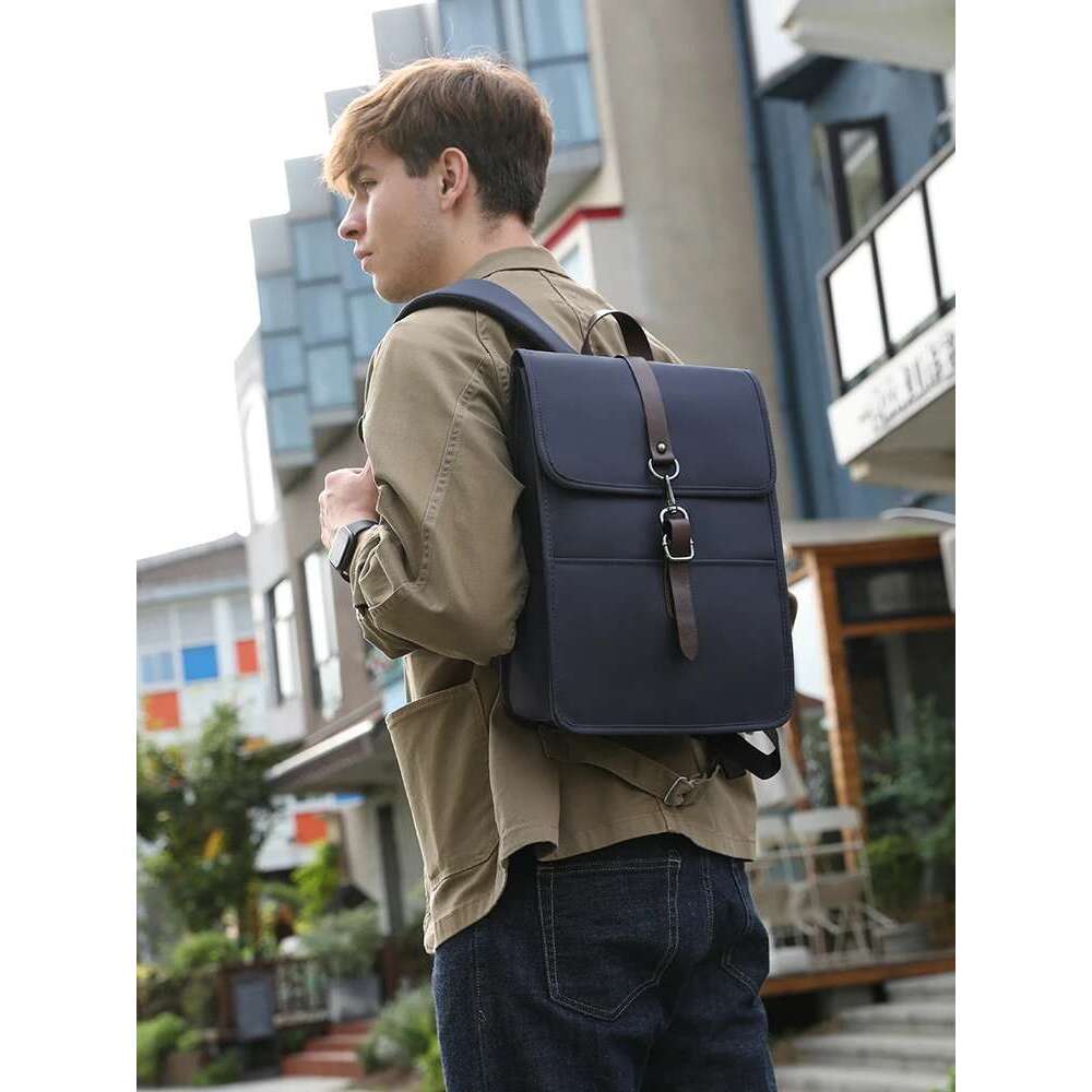 Heroic Knight Vintage 15.6 Inch Laptop Bag Women USB Charging Port Waterproof Men's Buisiness Backpack