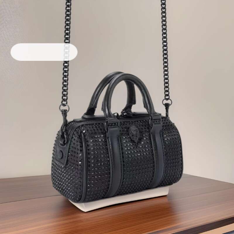 Tote Bag New Black Diamond Niche Versatile Single Shoulder Crossbody Small Eagle Head Chain Women S Bag KQ