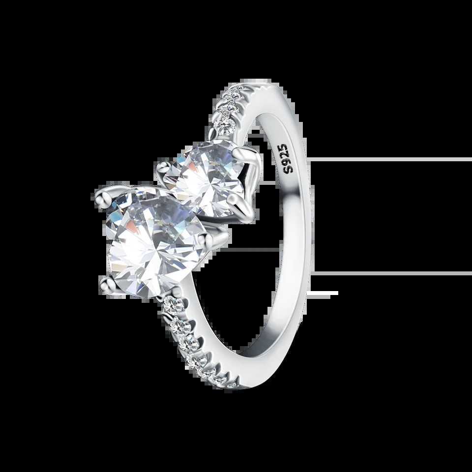 Women 925 Sterling Silver Eternal white Heart-Connected Rings Jewelry Anniversary Birtay Fashion Gifts for Mother Wife GirlsXJ250514