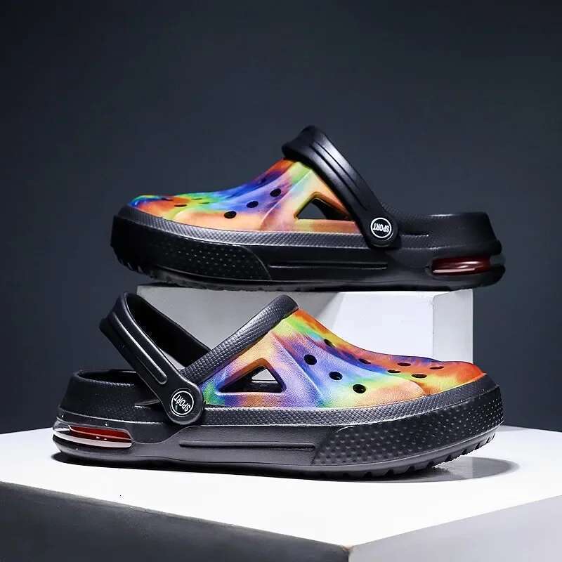 Summer Camouflage Graffiti Clog for Men and Women Air Cushion Sandals Clogs Garden Slippers Men's Outdoor Casual Shoes