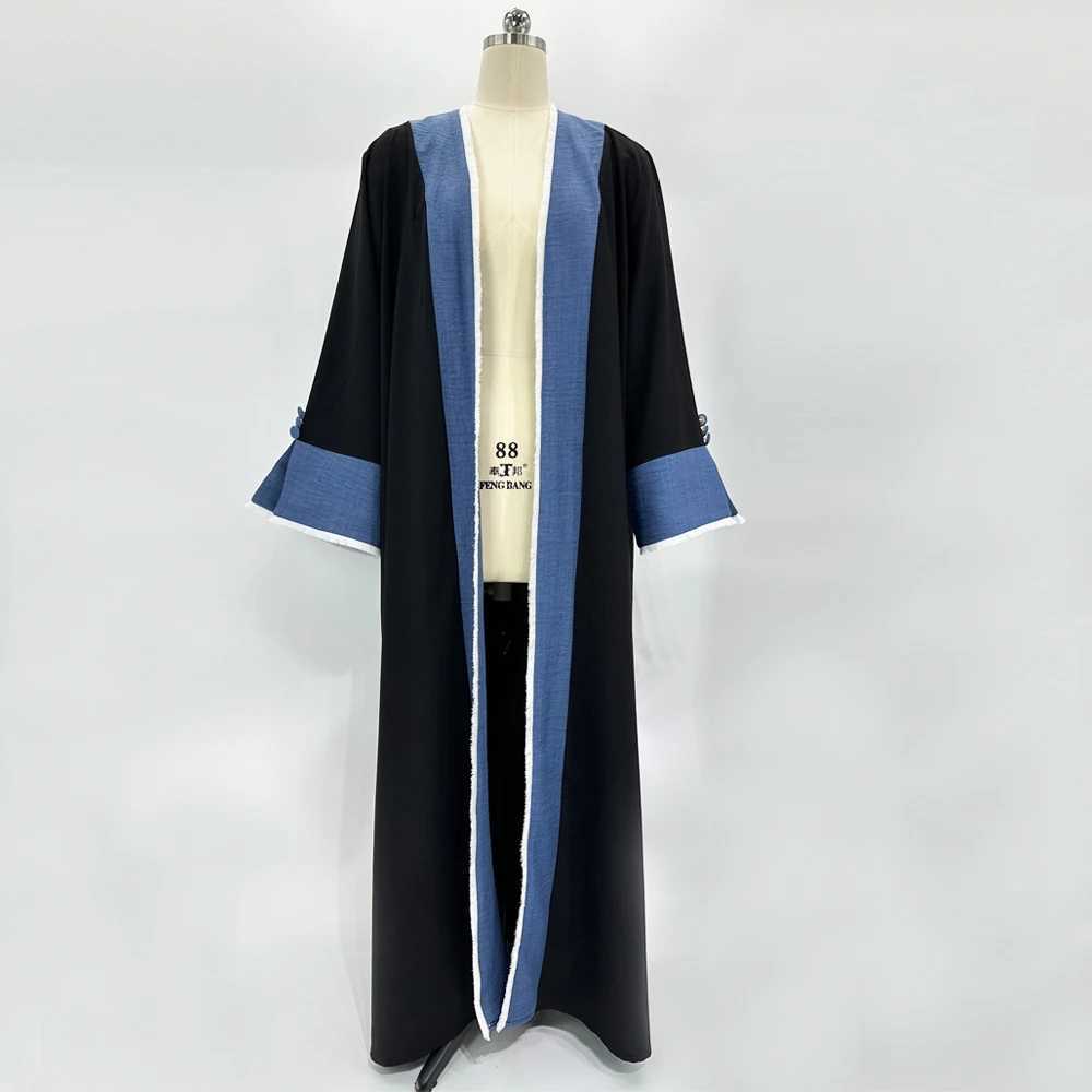 New Design Fashion Muslim Tassels Eid Women Open Kimono Abaya With Chic Party Robe Contras Moroccan Kaftan Saudi Ka X250514