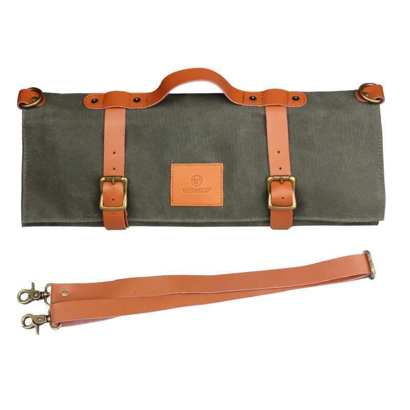 WESSLECO Multifunctional Roll Chef Knife Bag Portable Durable Kitchen Cooking Storage Pockets