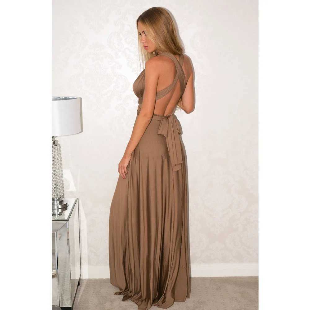 Solid color diverse wearing styles sexy lace up dressXJ250514