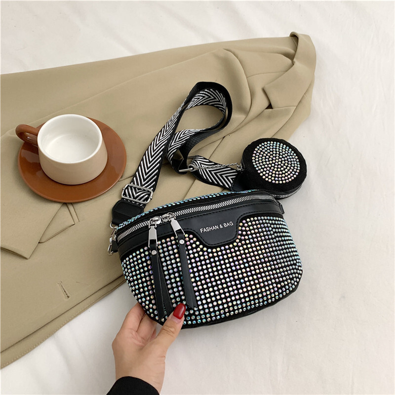 Free Delivery Designer Bag Personalized Fashionable Minimalist Internet Celebrity Hot Diamond Fashionable Single Shoulder Crossbody 2025 Early Autumn 