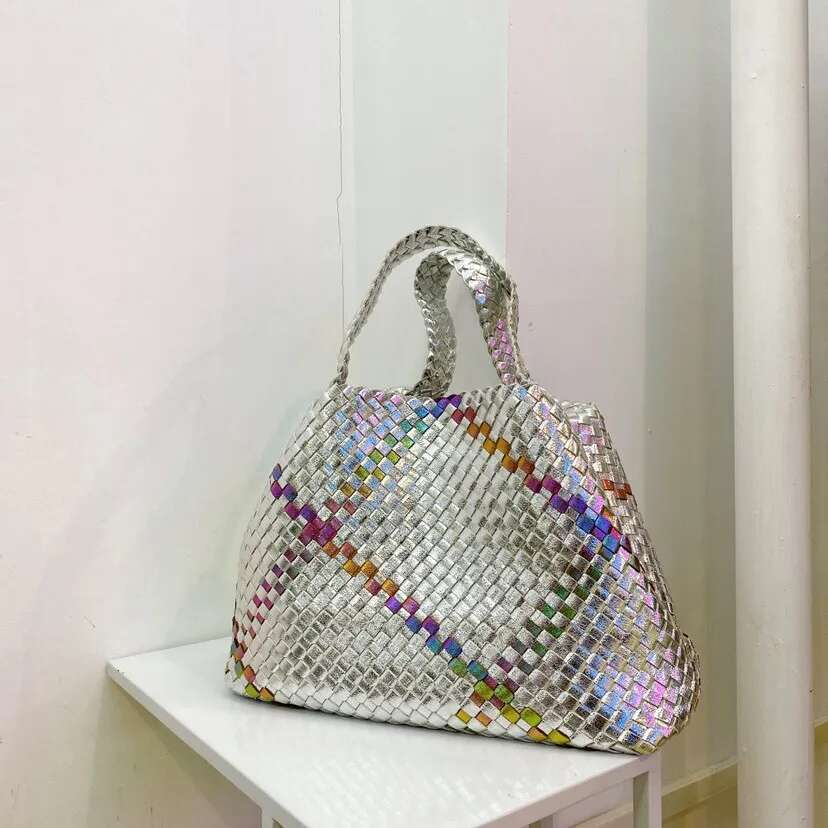 XIYUAN Lady Woven Large Capacity Tote For Women 2023 Designer Soft Leather Handbag Quality Handbags Big Shoulder Bag