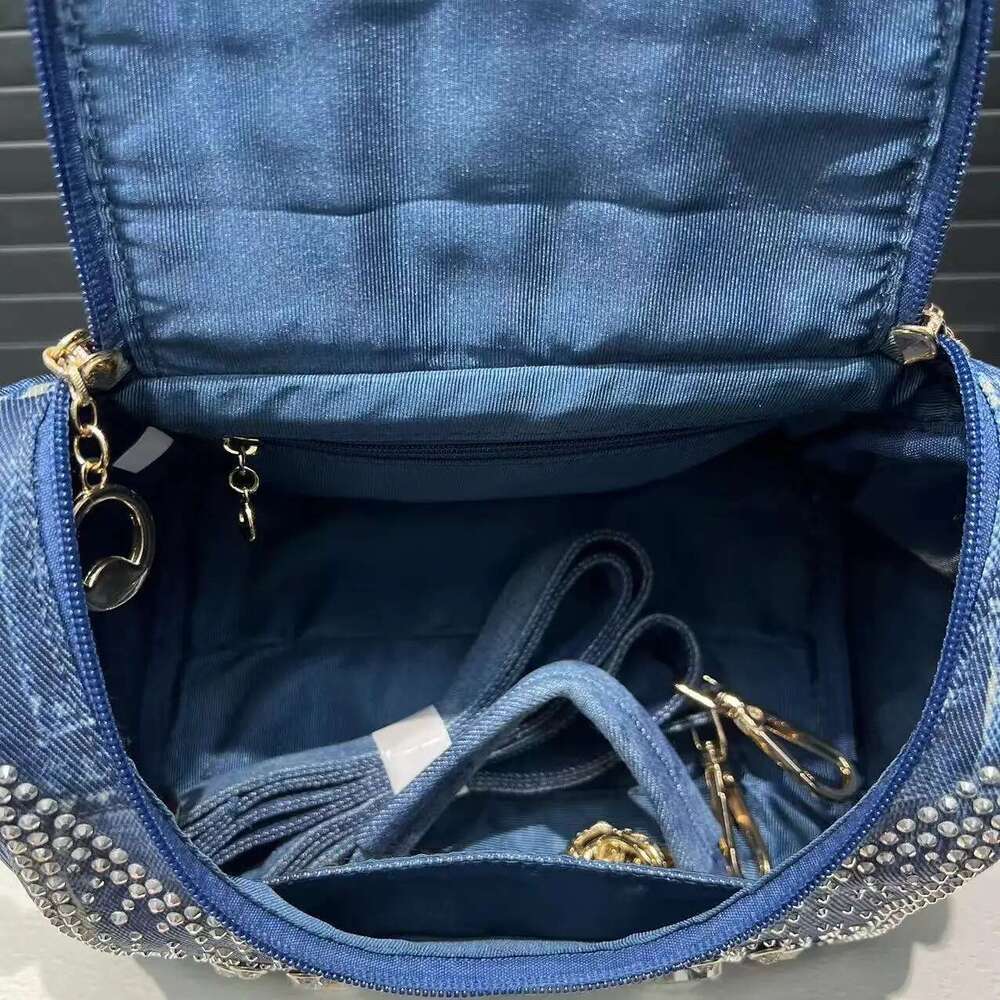 Fashion Elegant Women's Handbag Mini Flap Dia Denim Shoulder Bag