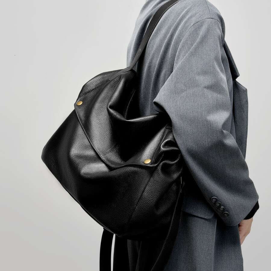 Tote Shoulder Handbags Capacity Brand Women's Genuine Large Soft Leather Bag Simple Casual