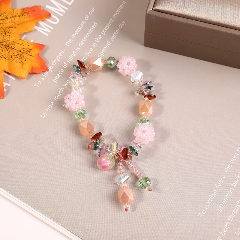 New Chinese style minimalist crystal girl card love sweet Japanese and Korean bracelet creative design fashion accessories