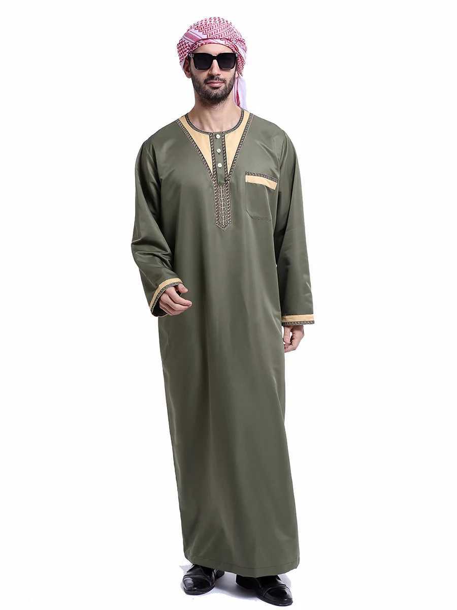 Islamic Man Clothing Turkey Long Sleeve Dress Dubai Abaya Turkey Middle East Arab Mens Casual Robe Ramadan Muslim Jubba Thobe X250514