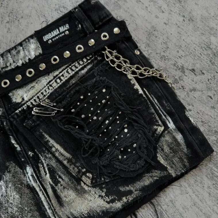 American High Street Star Embroidery Spice Girls Mini Summer New Fashion Trendy Denim For Women Jeans Y2k Skirt