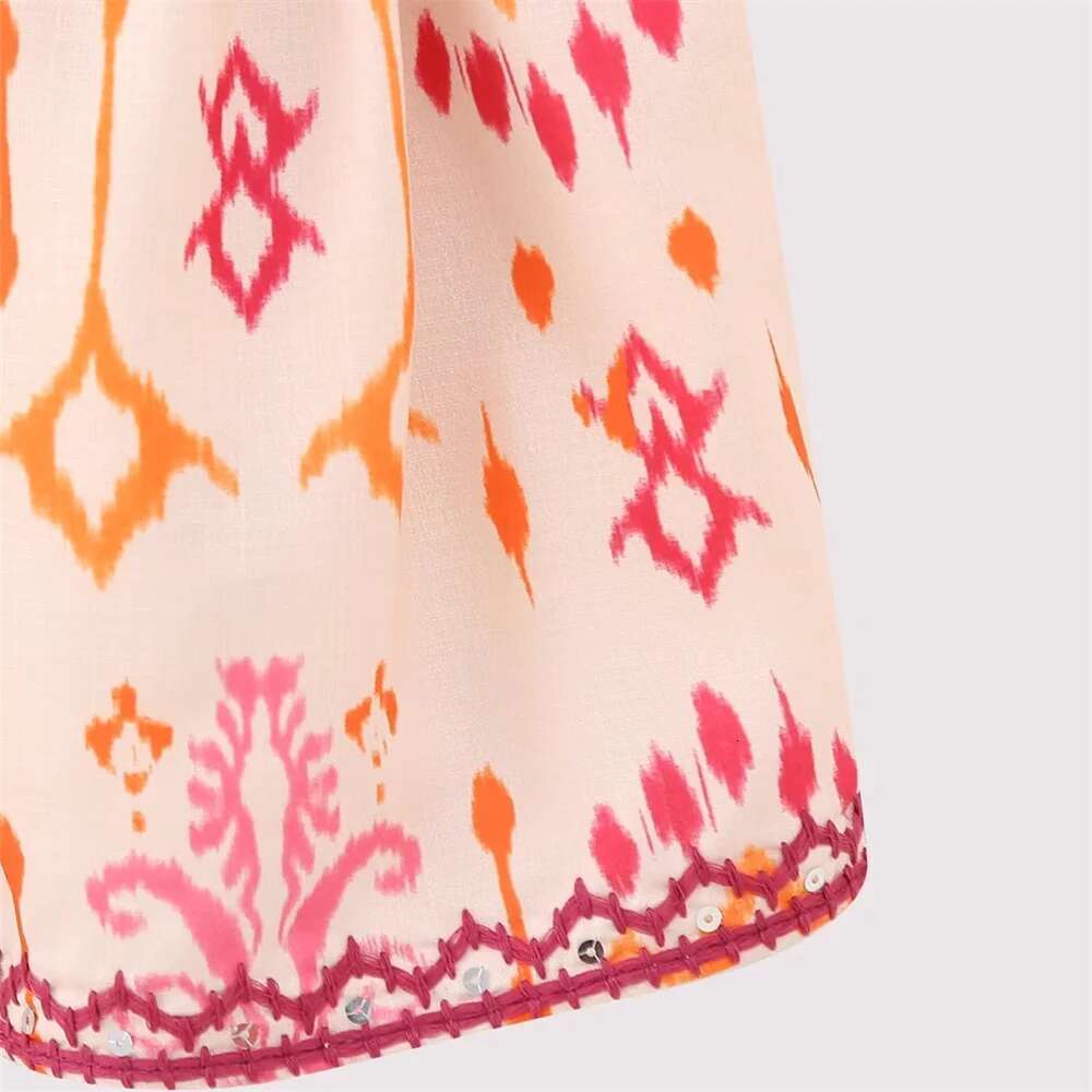 UNIZERA Autumn New Women's Fashion Versatile Sexy V-Neck Sleeveless Embroidery Beaded Print Short Top