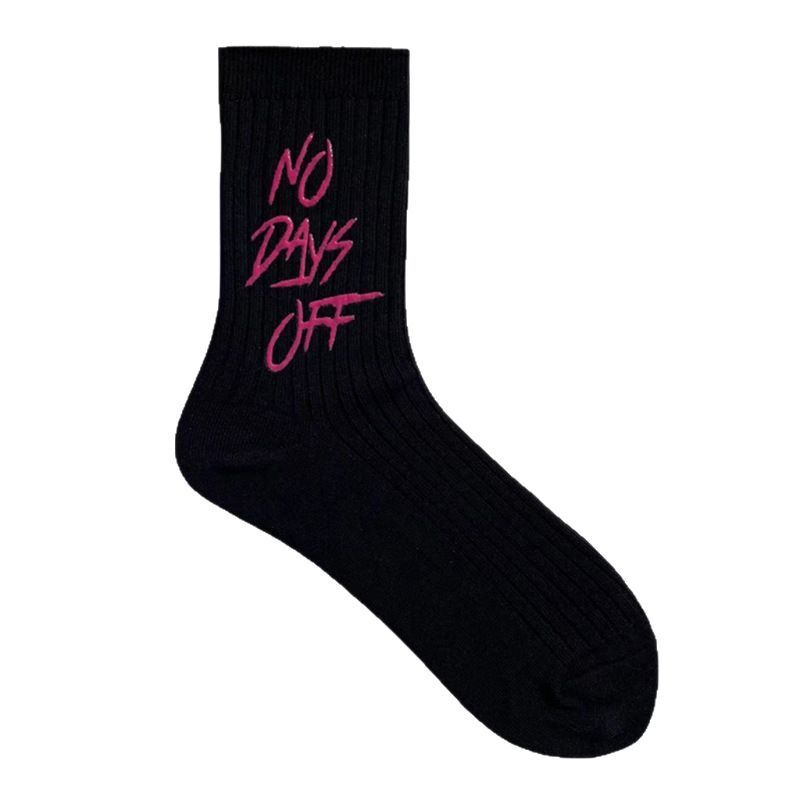 Designer Socks Printed Letters Men And Women S Mid Tube Cotton Double Needle Trendy Socks Internet Famous Minimalist Sports Street Skateboarding Socks