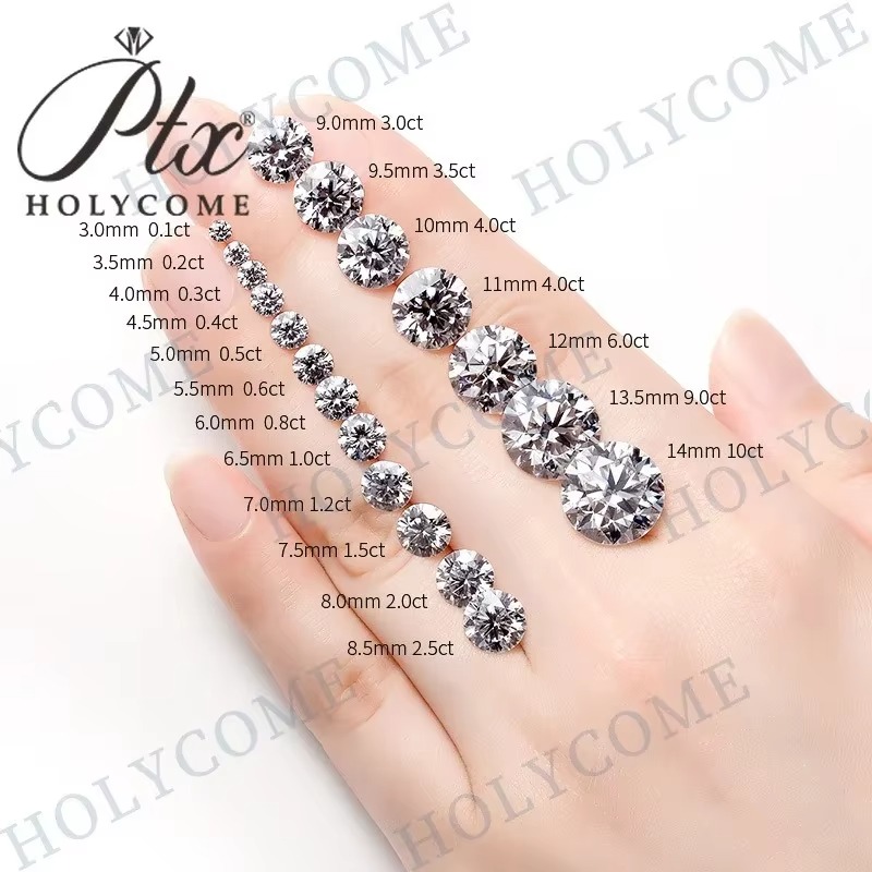 Multi Shapes Loose Moissanite Stone Customized GRA Certified White D Color VVS1 New Wholesale Price 1 Carat Moissanite Diamond for Jewelry Making