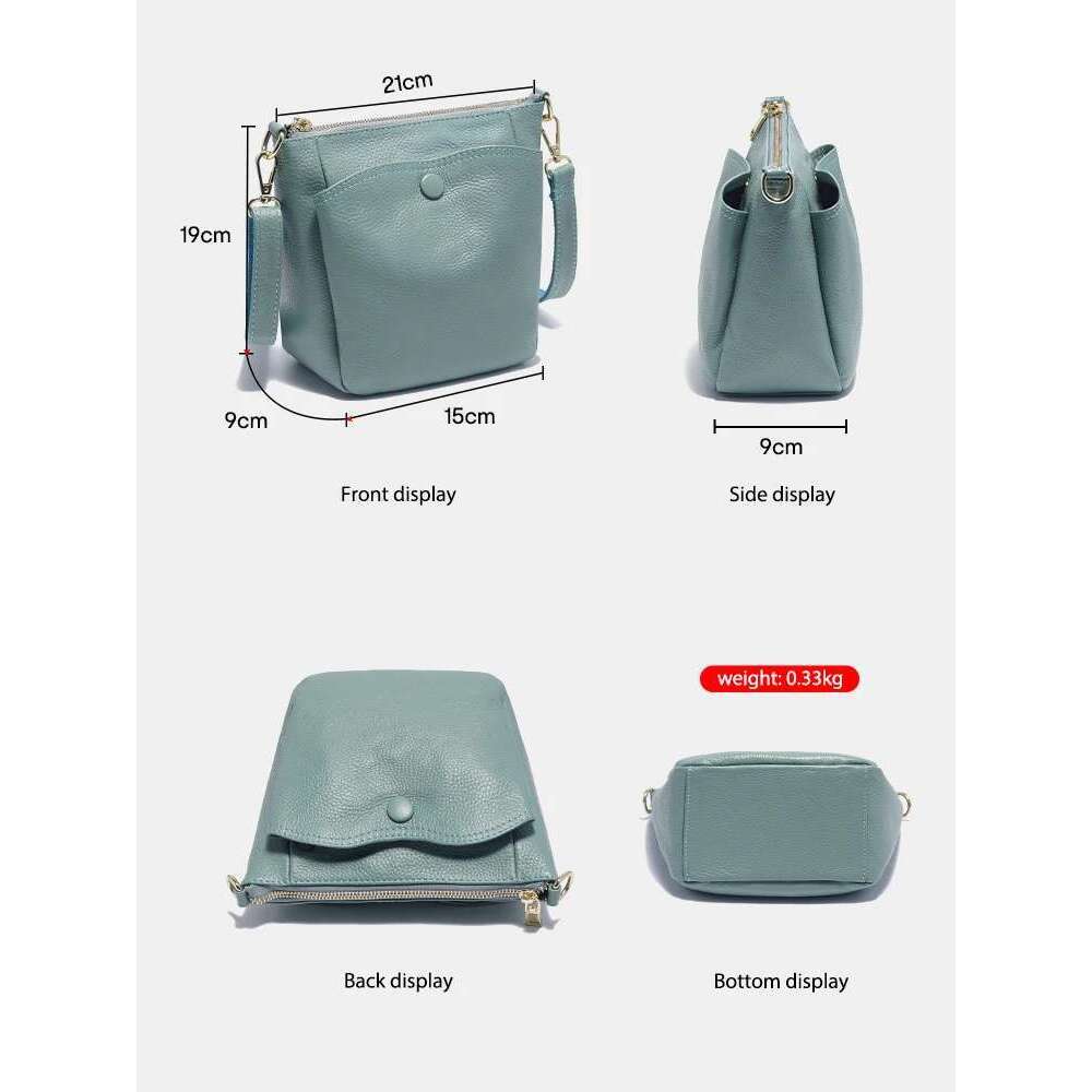 Zency Laides Small Soft Cow Leather Handbag New Casual Women Crossbody Simple Many Color Bag For Phone Female Purses