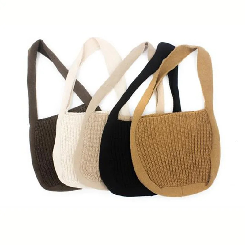 Solid Color Knitted Bag Fashion Versatile Underarm Shoulder For Women WhiteCollar WorkBusinessOutdoors Tr 250514