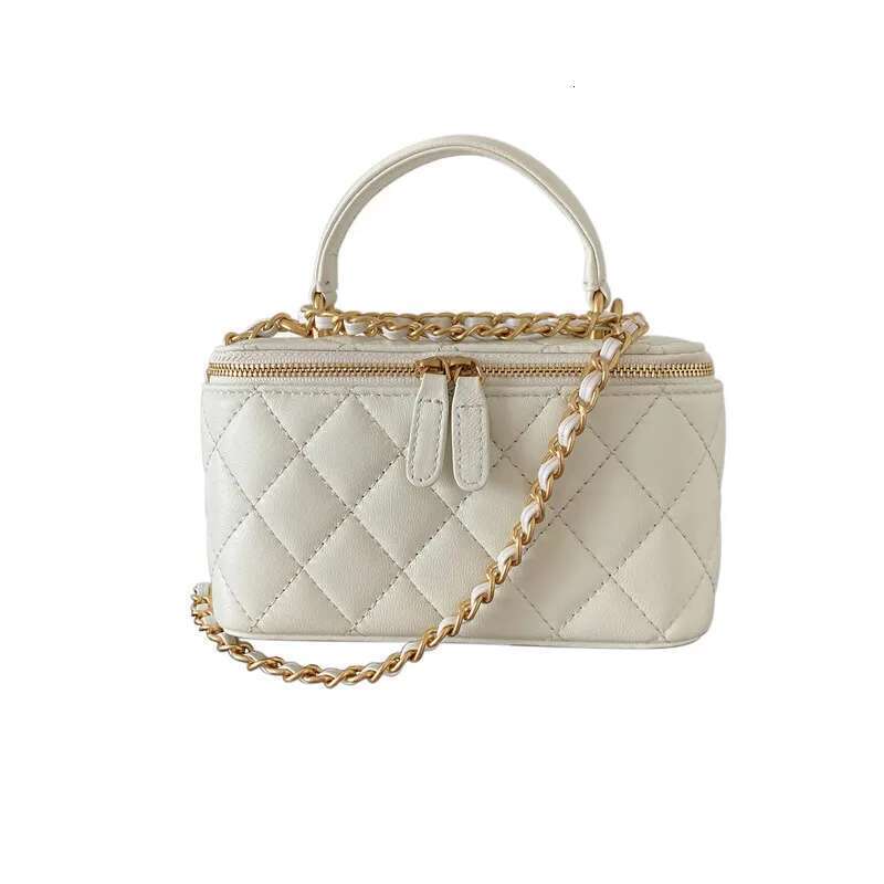 High Quality Classic Style Dia Chain Square Box 2024 New Shoulder Crossbody Sheepskin Leather Women's Bag