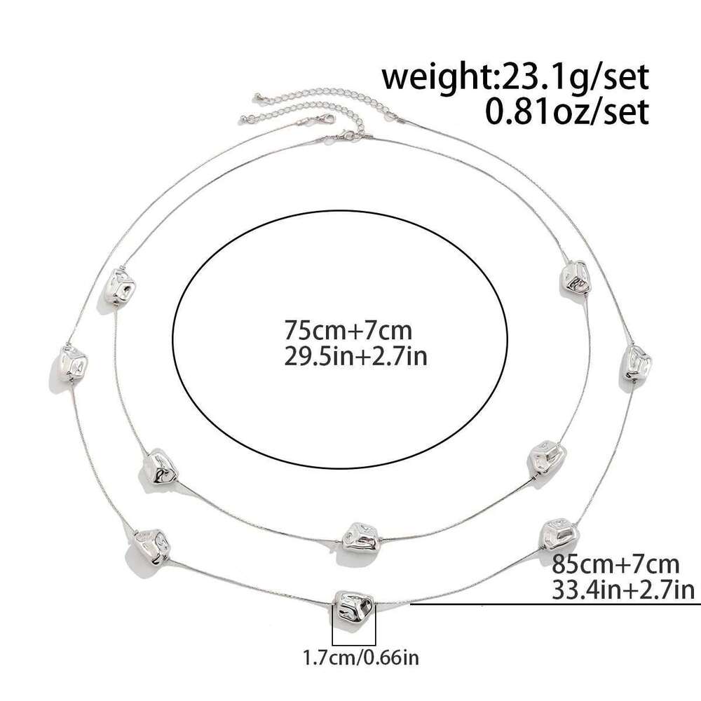 Trend Elegant Y2k Jewelry Irregular Big CCB Pendant For Women Fashion DIY Long Line Chain Choker Necklace N458