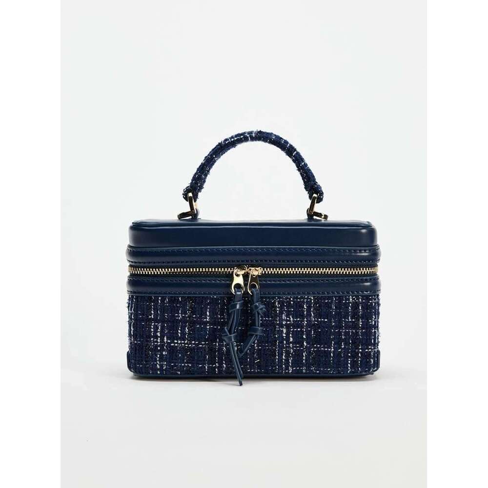 Women's 2024 Autumn And Winter New Small Square With Hard Single Shoulder Cross-Body Portable Fashion Box Bag Women
