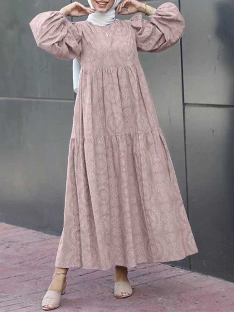 Autumn Morocco Muslim Dress Women Print Abaya Kaftans Casual Evening Dresses Woman Turkey Islam Long Dress Robe Femme Vestidos X250514