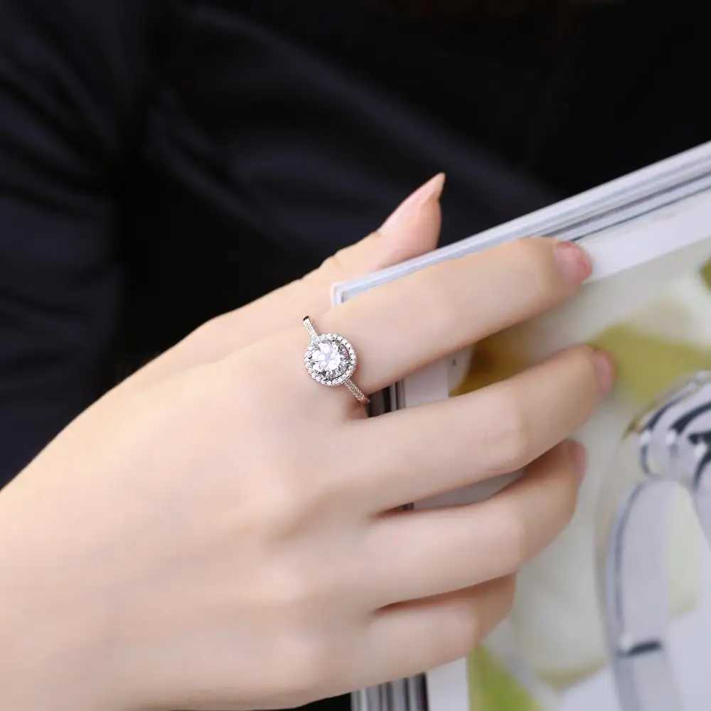 ClassicC charms 925 Sterling Silver diamond rings for women crystal adjustable size Fashion party Gift wedding JewelryXJ250514