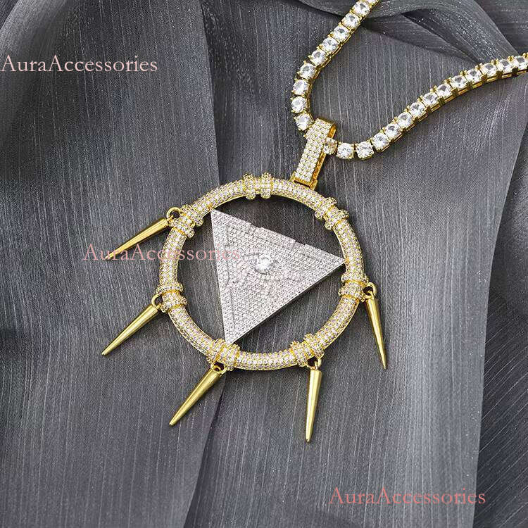 Fashion Jewelry D Color VVS Moissanite Gold Plated Sterling Sier Pendant for Hip Hop Life