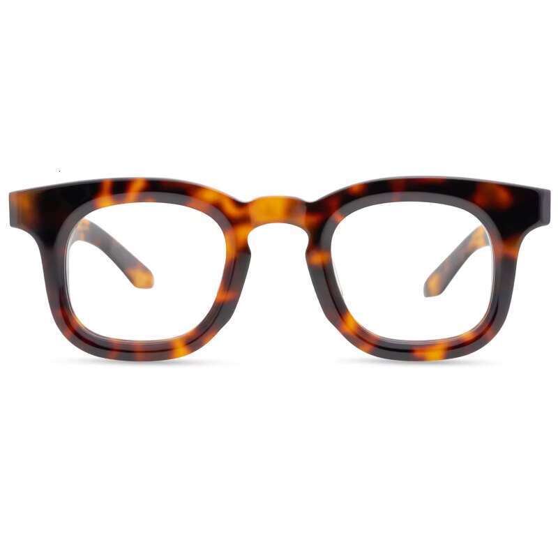 Men's and women's round glasses - heavy-duty acetate fiber frame | handmade high-quality antique copper green