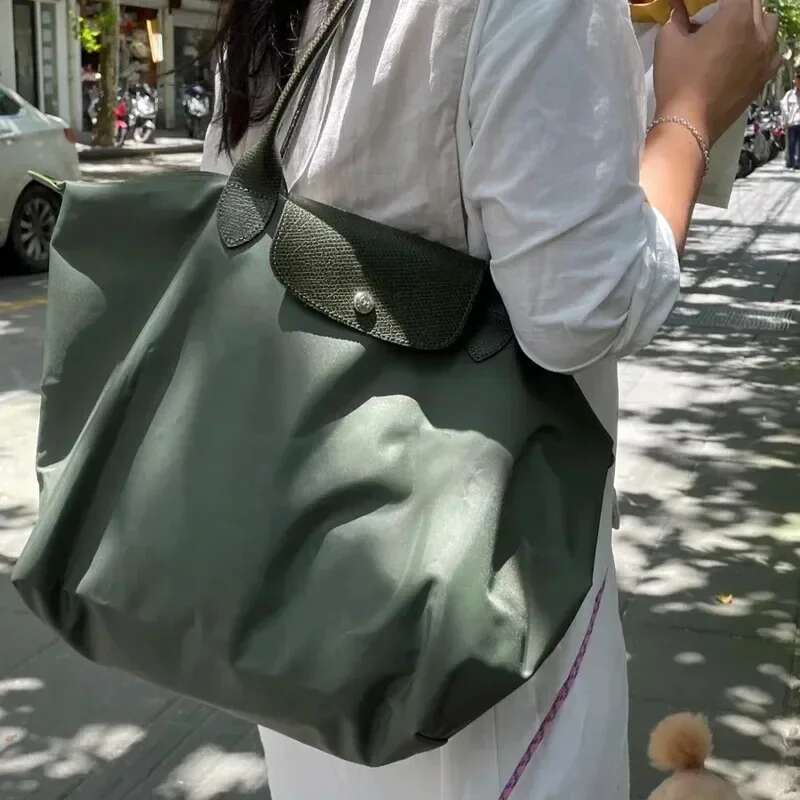 Women Foldable hobo Classics Lady Tote Embroidered Shoulder Bags old over Woman Fashion Nylon Handbag Bag