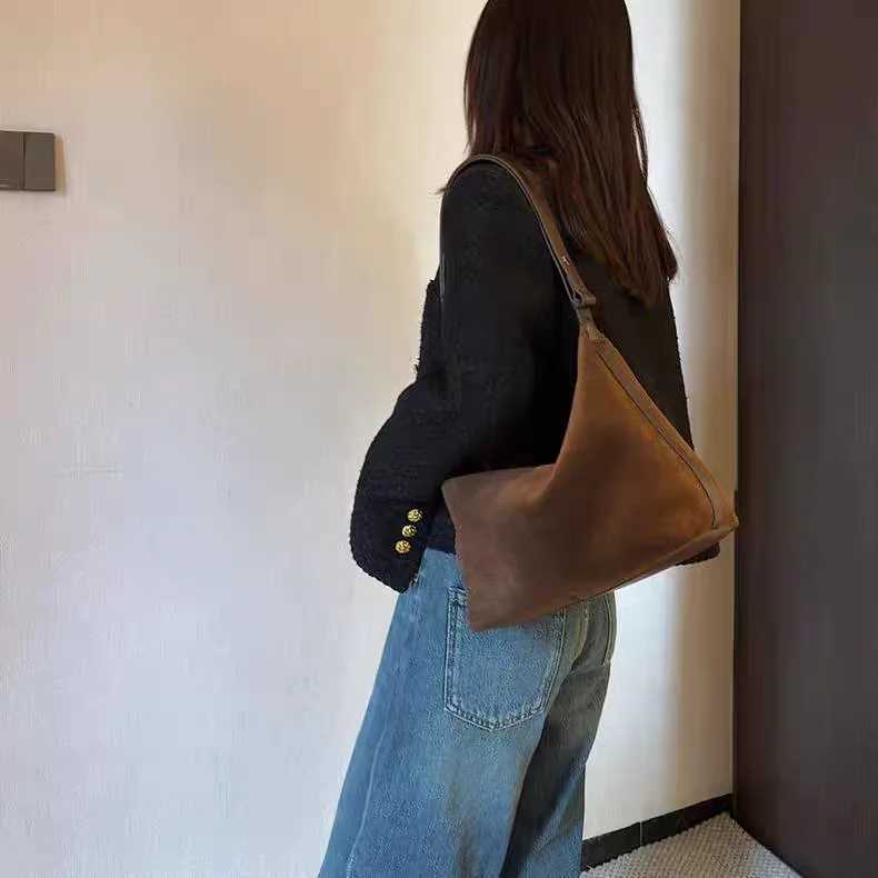 Miyagawa Matte Brown Wens 2024 New Autumn/Winter Underarm Tote Bag Single Shoder Crossbody Bags Z250514