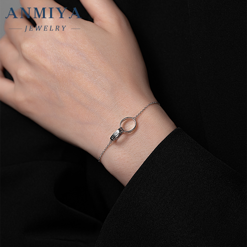 Vintage S925 Silver Jewelry Geometric Circle Bracelet,Hypoallergenic S925 Bracelet, Retro Circle Jewelry for Boho Style