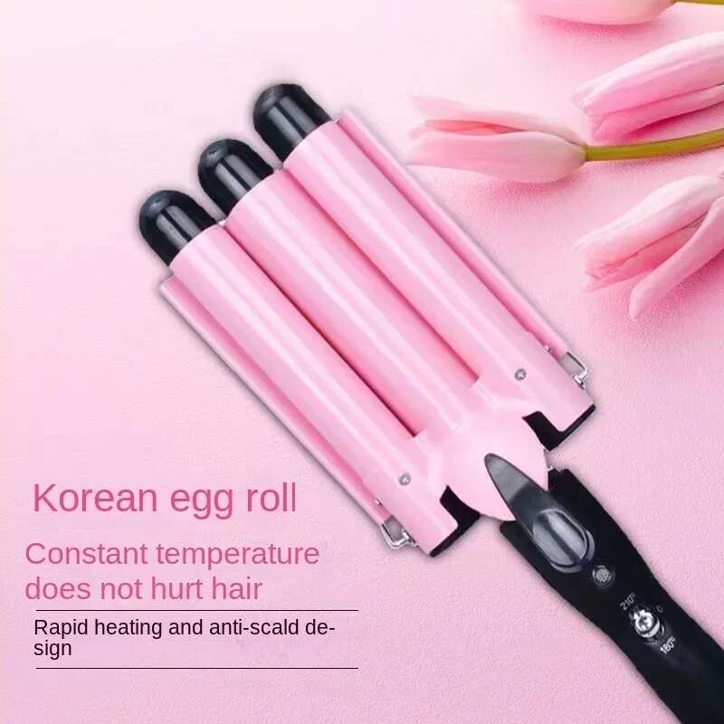 Electric Stick Egg Roll Korean Style Water Ripple Perm Three-tube Curling Iron Wave Waver Styling Tools Hair Styler Wand