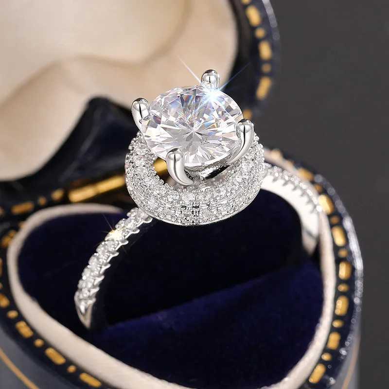 925 Sterling Silver Engagement Rings for Girlfriend rs AA Crystal CZ Proposal Rings High-quality Jewelry for WomenXJ250514