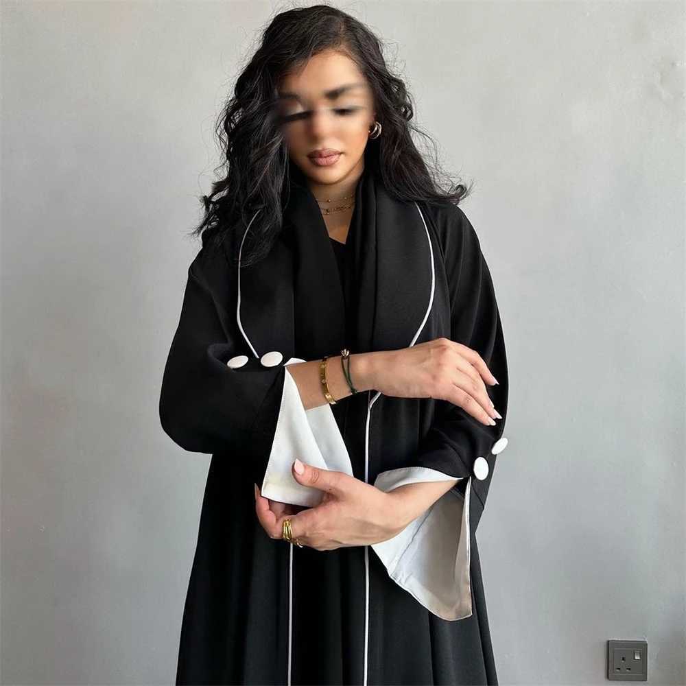 Eid Open Abayas for Women Dubai 2025 Plain Solid Causal Abaya Kimono Turkey Muslim Hijab Dress Islam Outfit Kaftan Robe Ramadan X250514