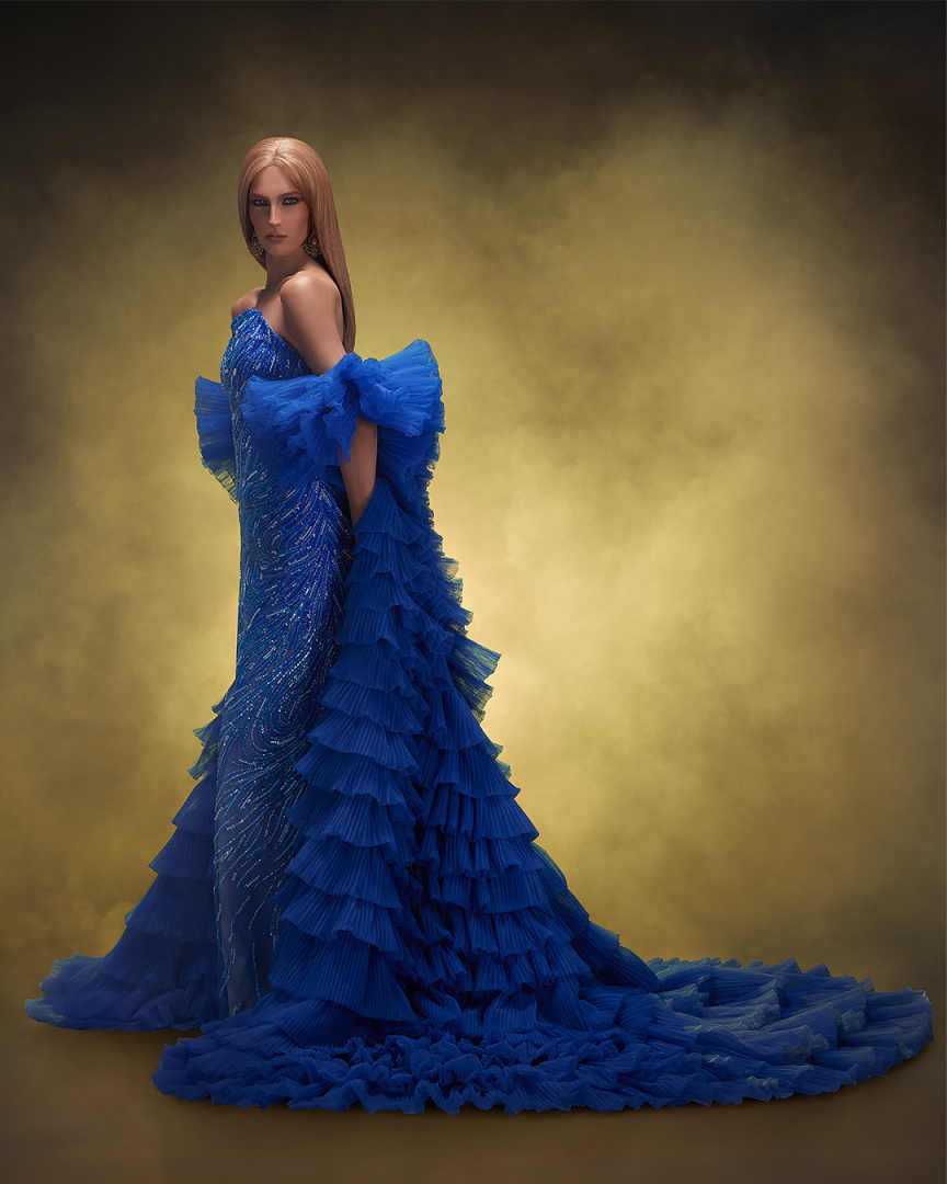 Stunning Mermaid Evening Dresses With Tiered Detachable Train Sequined Prom Dress Ladies Party Gowns Customized