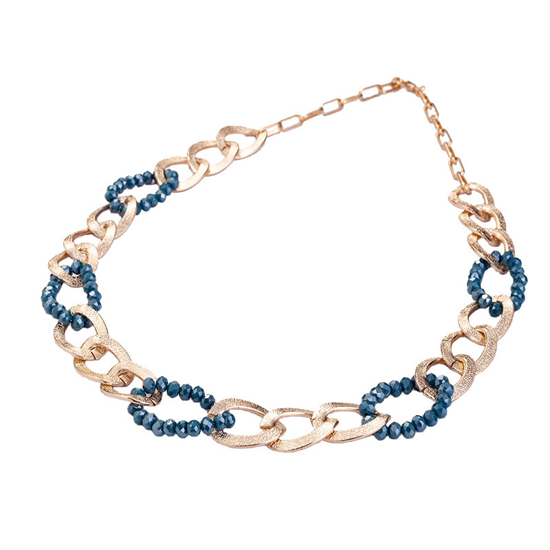 New crystal chain, aluminum ring, bold necklace, exquisite and fashionable accessories