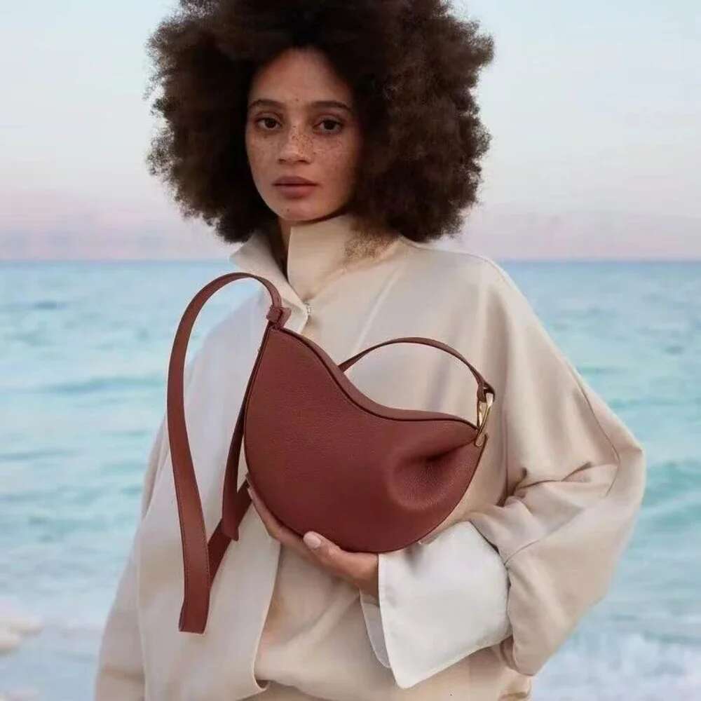 Without France Niche Brands Bags Series Women's Messenger Lychee Pattern Cow Leather Crossbody Bag Soft Shape Authentic